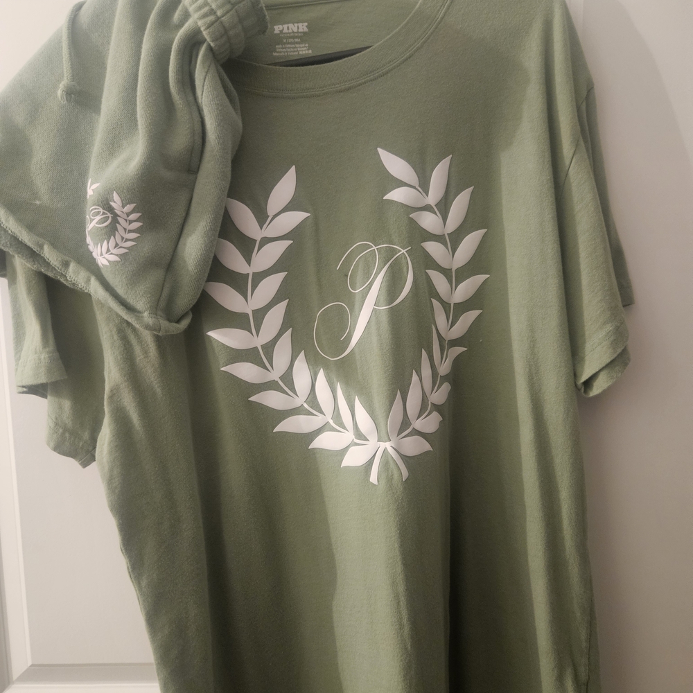 PINK Victoria's Secret Olive Tee